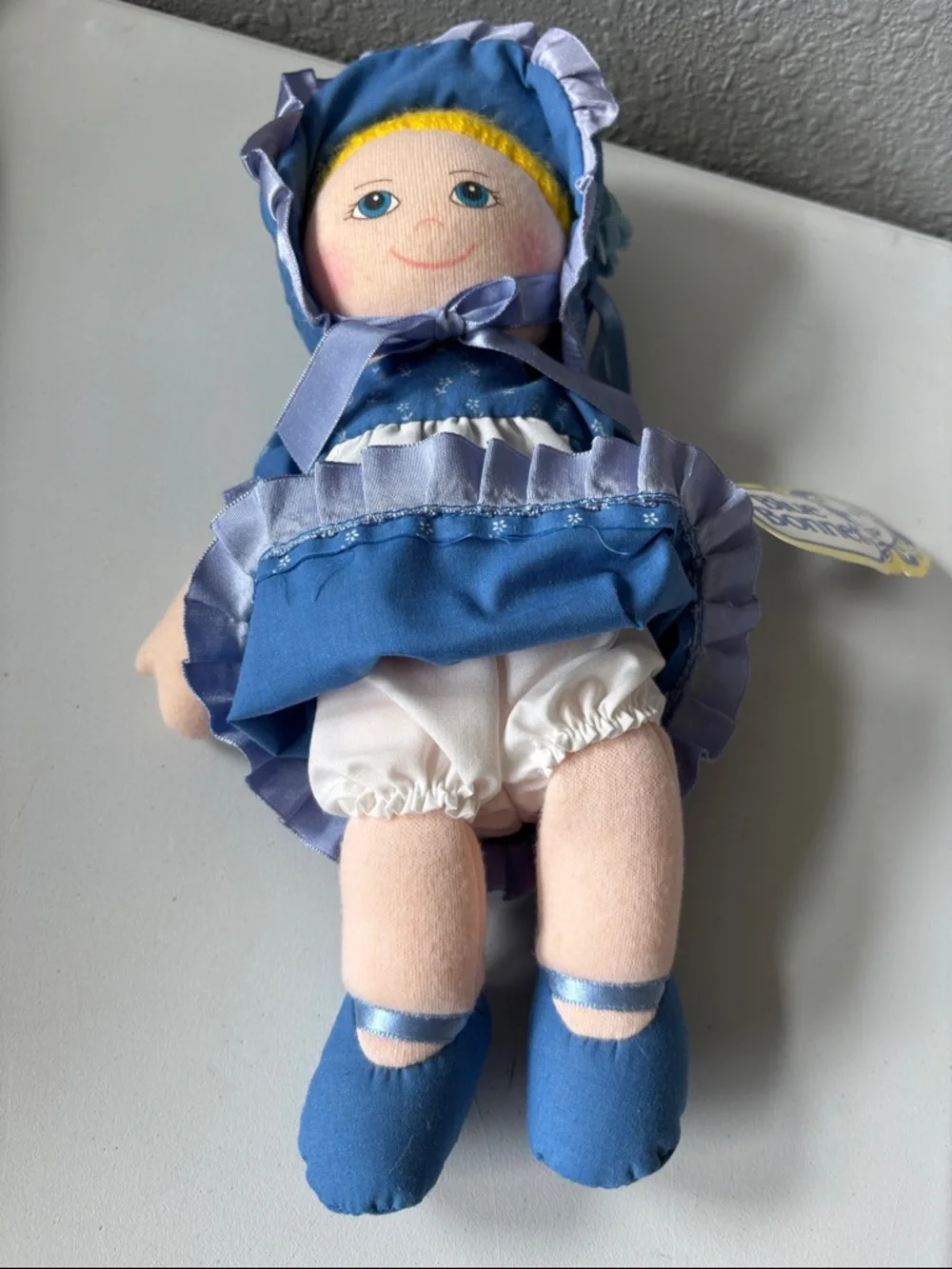 Vintage Blue Bonnet Sue Plush Doll